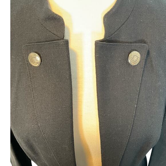 Hagro Structured 100% Wool Cropped Blazer Gorgouse Detail Timeless Classic SZ 38 - Picture 4 of 15